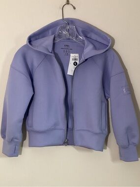 Abercrombie Kids A & F girl 7 8 Blue YPB Activewear Crop Full Zip Hoodie